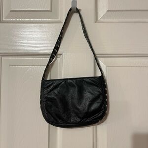 Black Leather Shoulder Bag